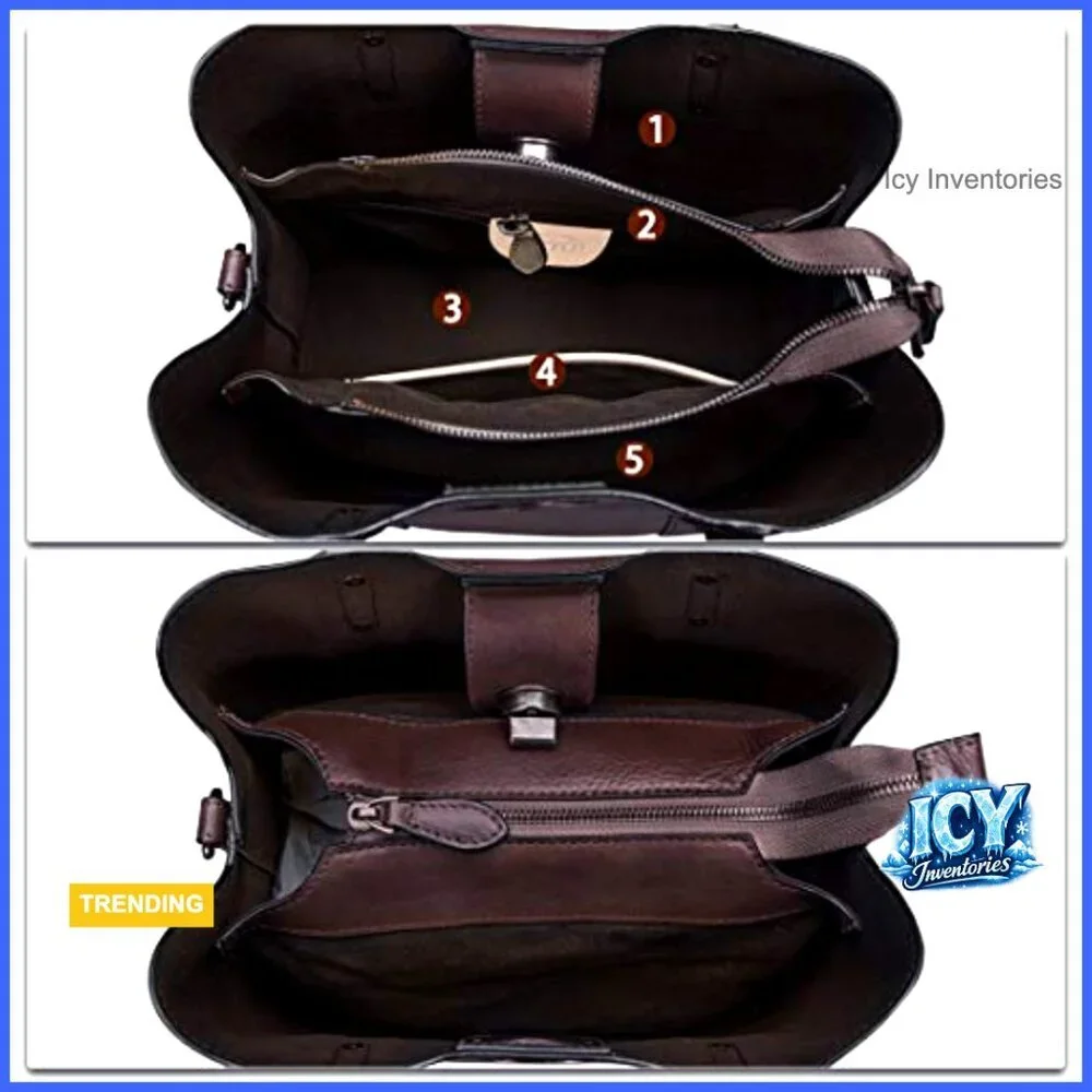 Genuine Leather Handbag Satchel Vintage Handmade Cowhide Top Handle Tote